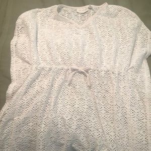 Lacy white bathing suit cover size 7/8